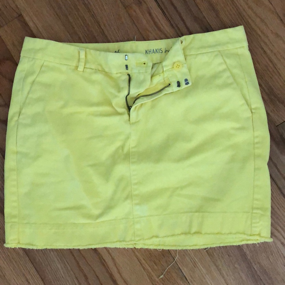 Yellow jean skirt